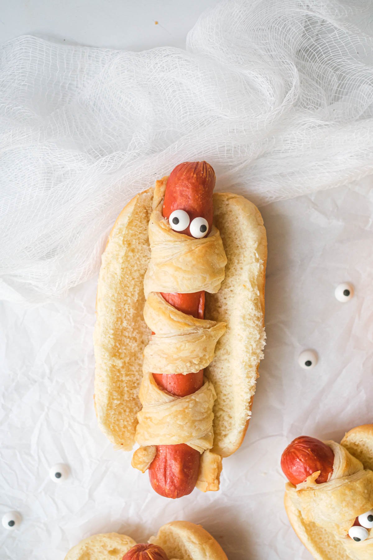 one air fryer mummy hot dog