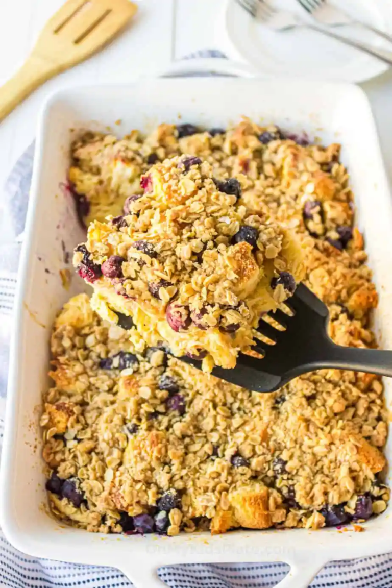 baked blueberry French toast casserole