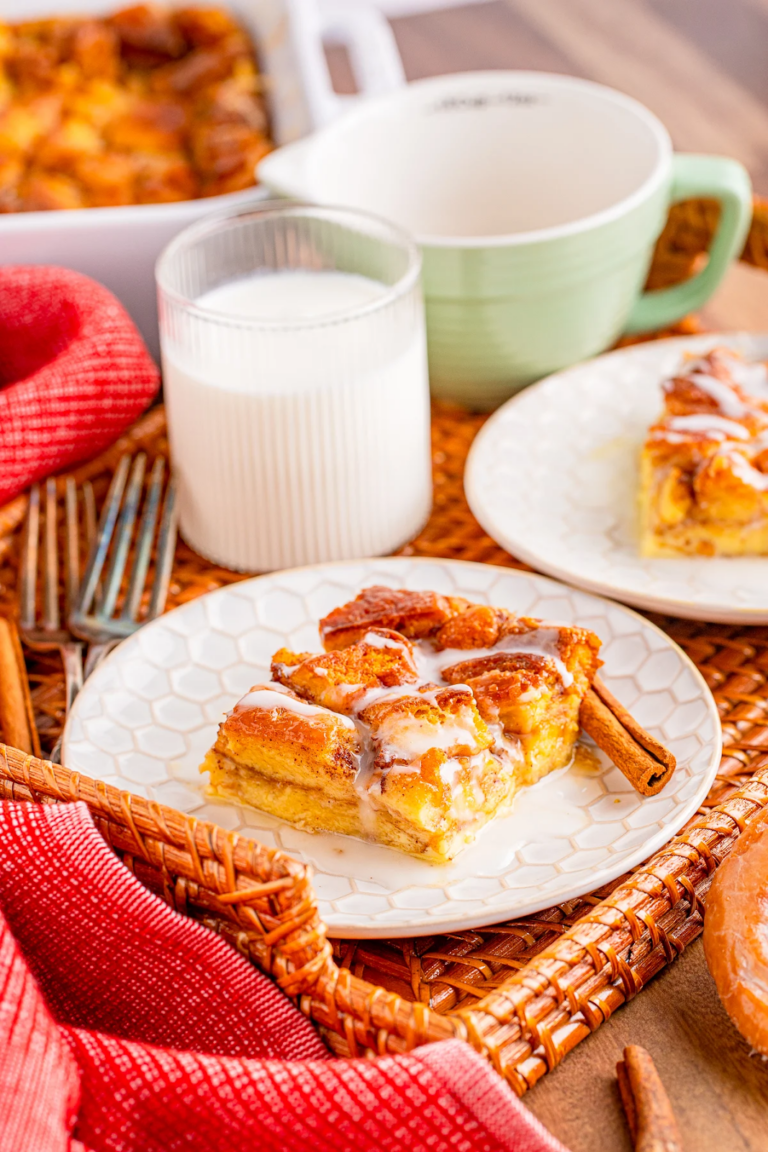 honey bun bread pudding