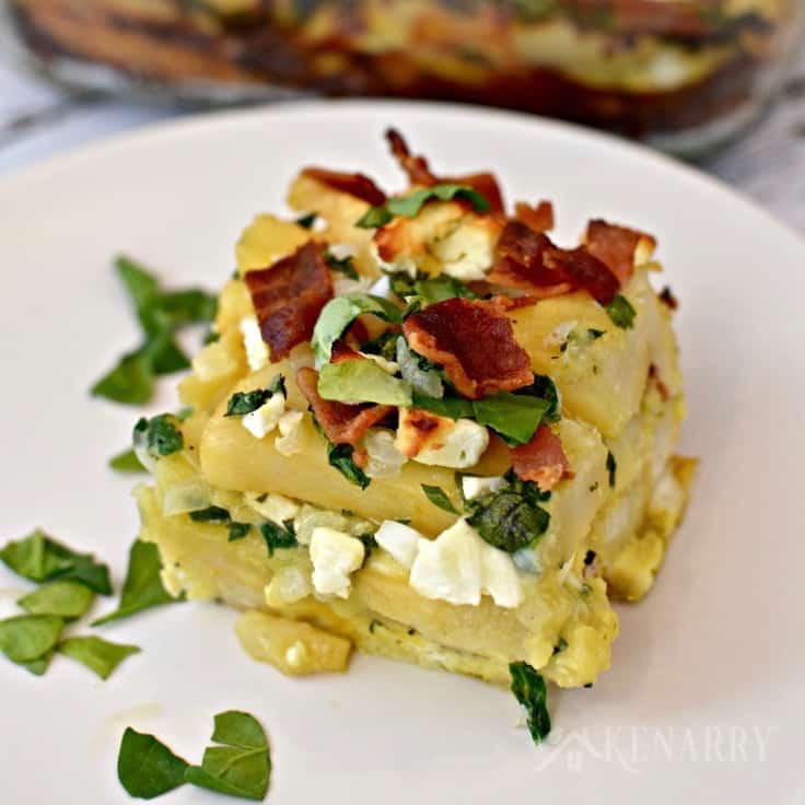 bacon spinach and feta breakfast casserole